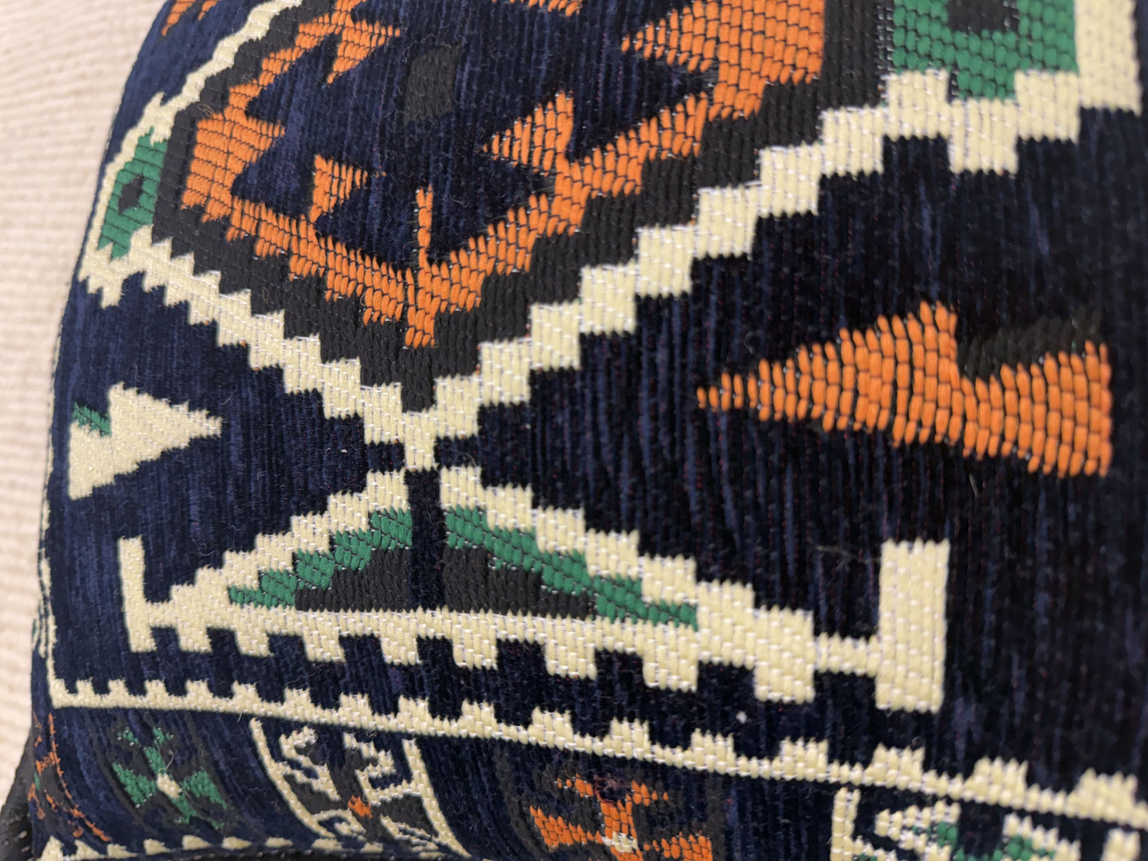 وسادة تقليدية باللون أزرق داكن-40*40cm 4